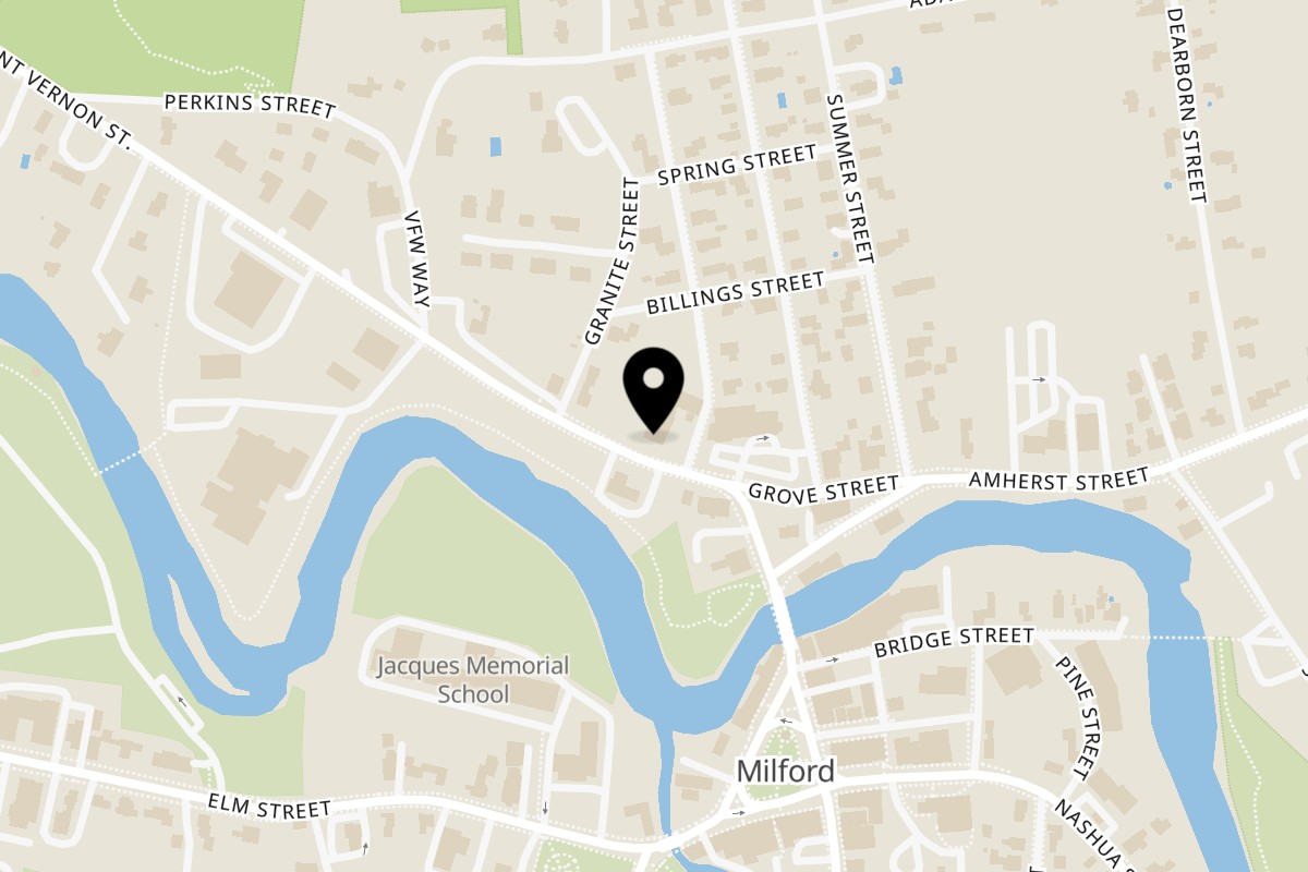 Map showing the location of Riley's Place on 29 Mont Vernon St in Milford
